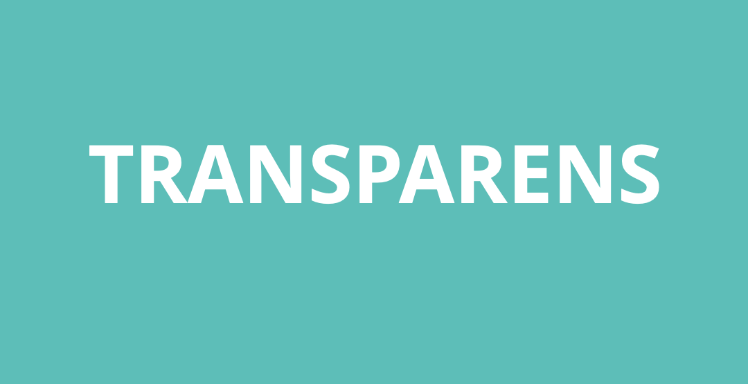 TRANSPARENS – att bygga förtroende